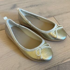 Jcrew Gold Ballet Flats for Kids Size 10